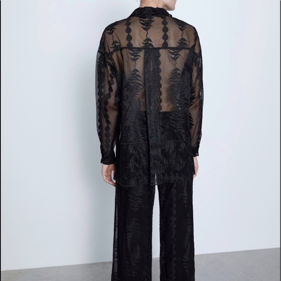 Zara embroidered organza shirt - Picture 9 of 16